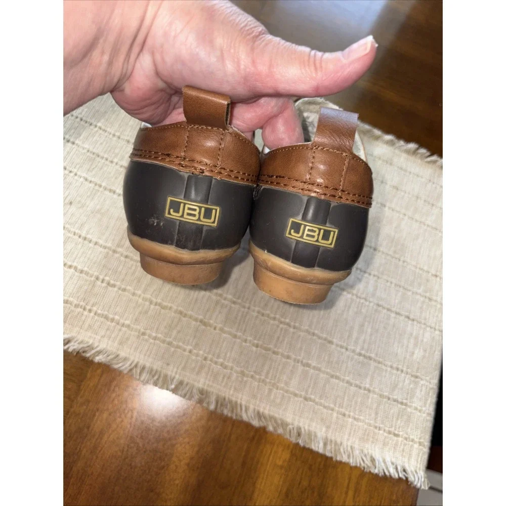 JBU‎ Slip-On Duck Shoe SIZE 9M Two-Tone Brown Rubber Sole